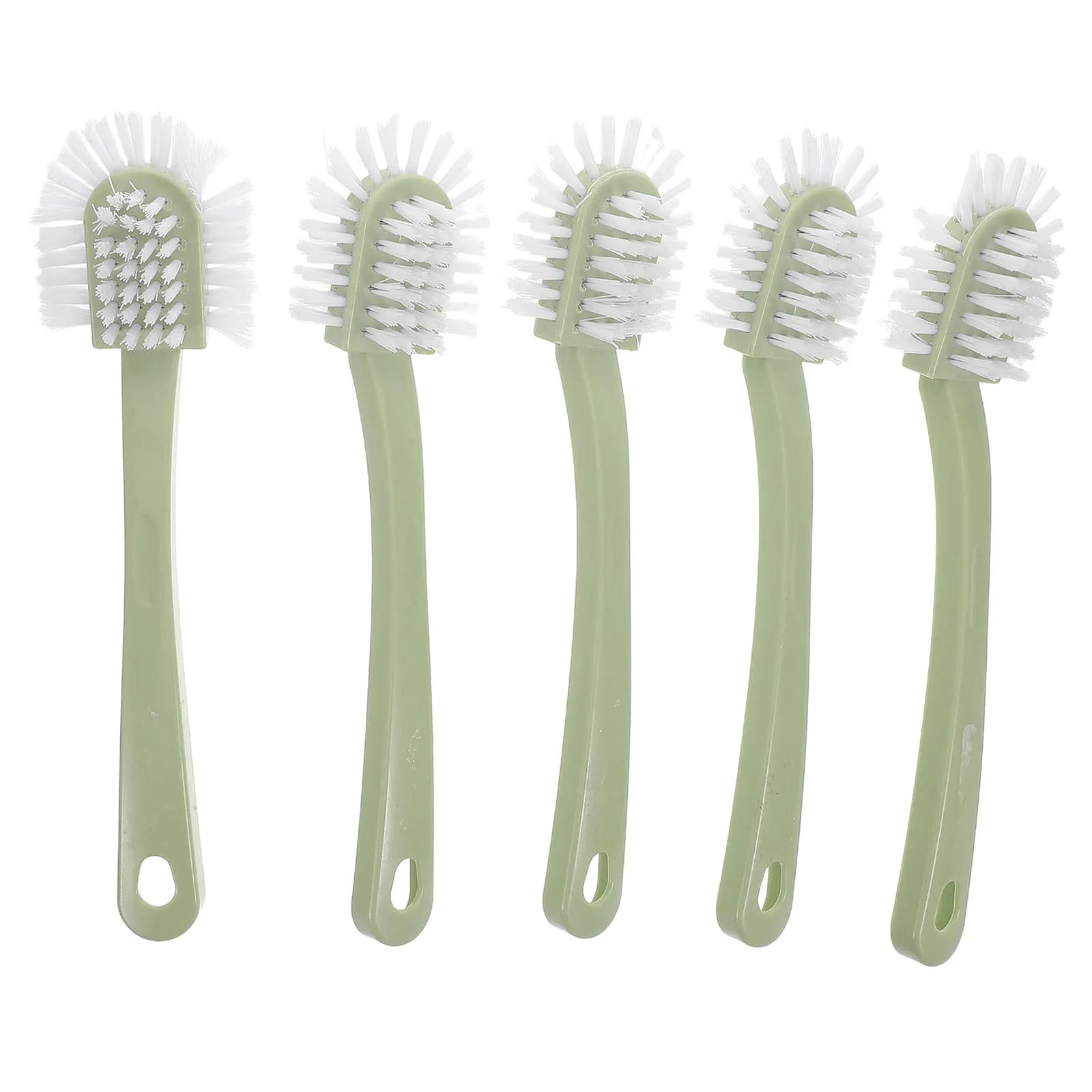 Set di 5 Spazzole per Scarpe con Manico Lungo, Spazzola a 5 Lati con Setole Morbide per Scarpe, Vestiti, Bucato e Pulizia Domestica