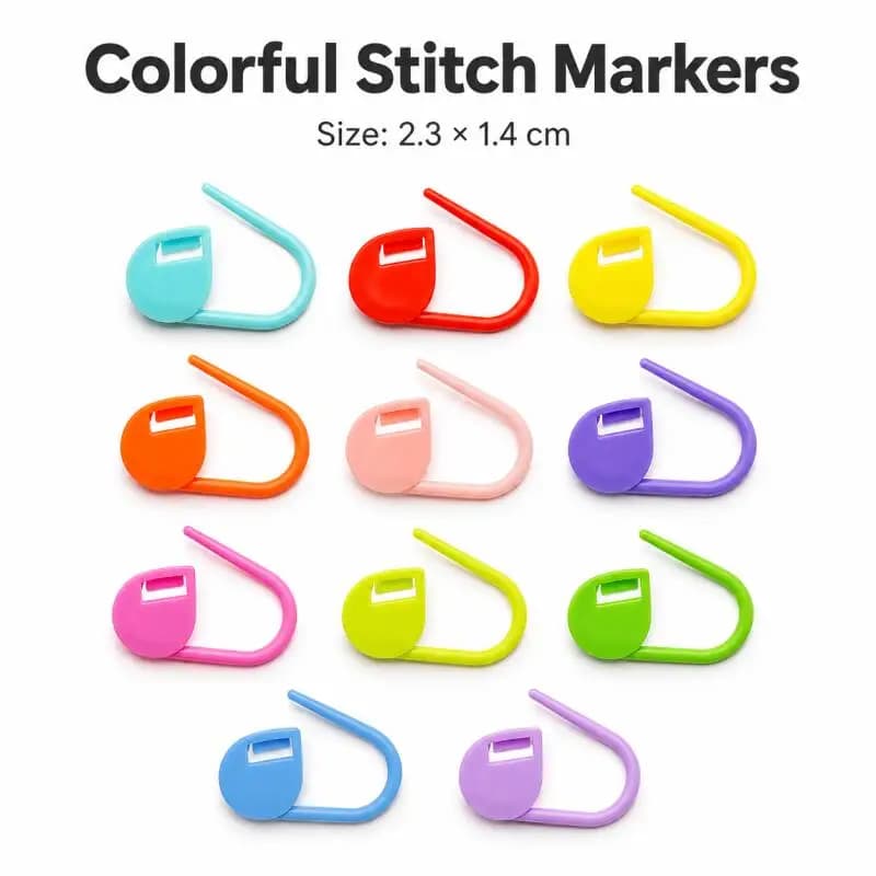 50-1000pcs Knitting Stitch Markers Colorful Locking Clips Plastic for Crochet Sewing Needle Hook Craft Supplies