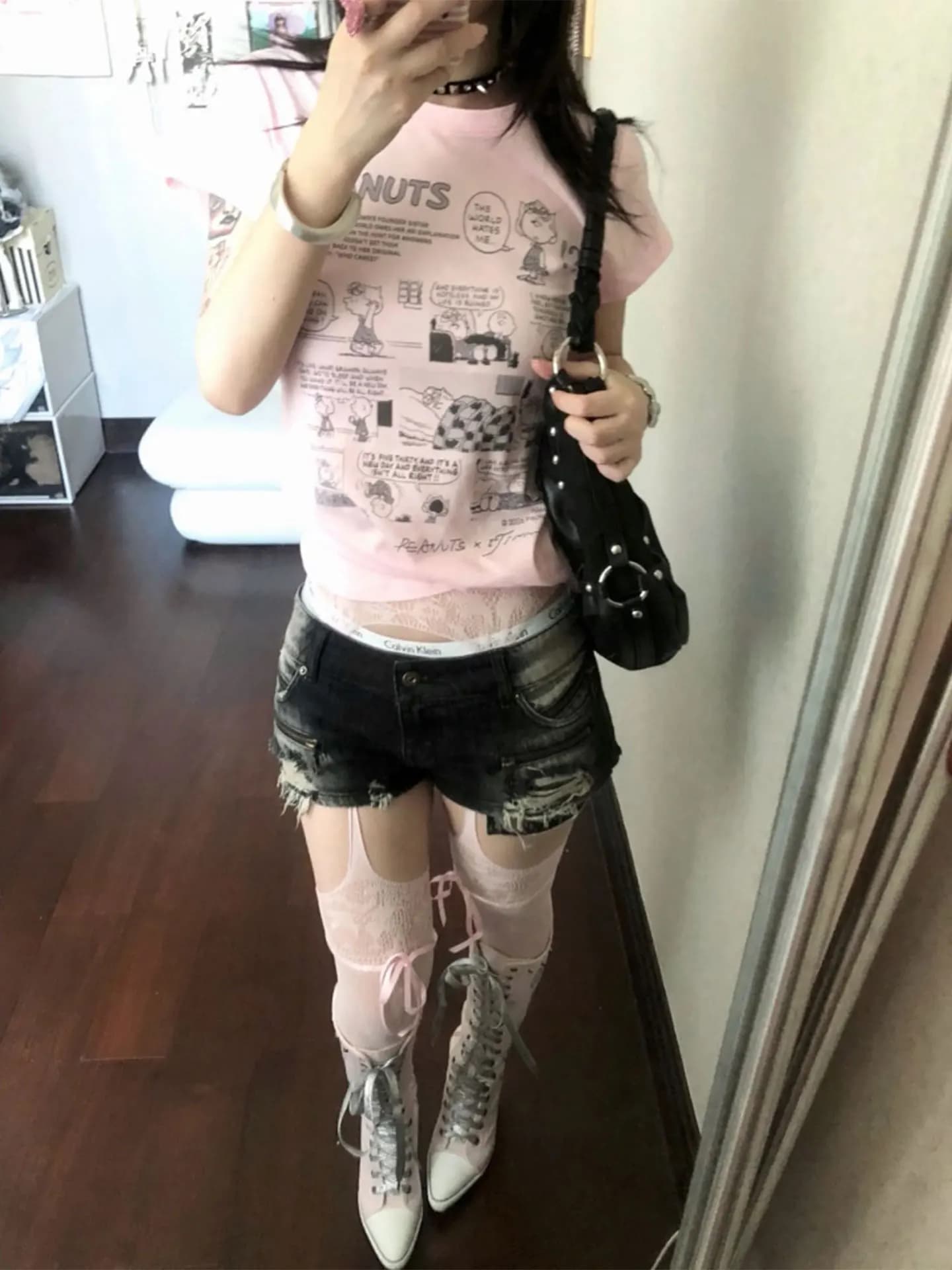 Sexy Low Waist Denim Shorts Women's Slim Fit Tummy Control High Rise Bootcut Jeans Summer Fashion Casual Wear Black