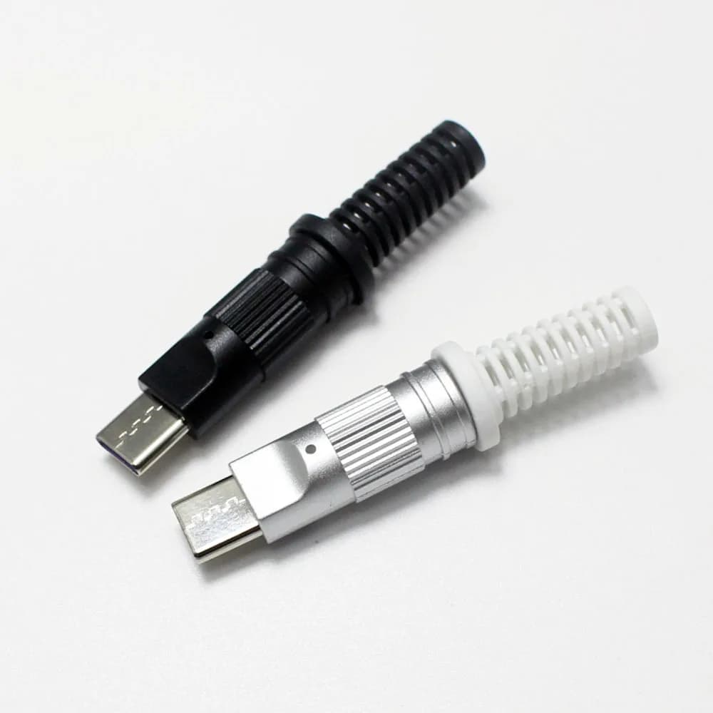 USB 3.1 24Pin Tipo-C Maschio 5 Giunti di Saldatura Per Il Telefono Mobile Ricarica Veloce 3A C A C Con CC Pad di Saldatura riparazione Spina Dati FAI DA TE