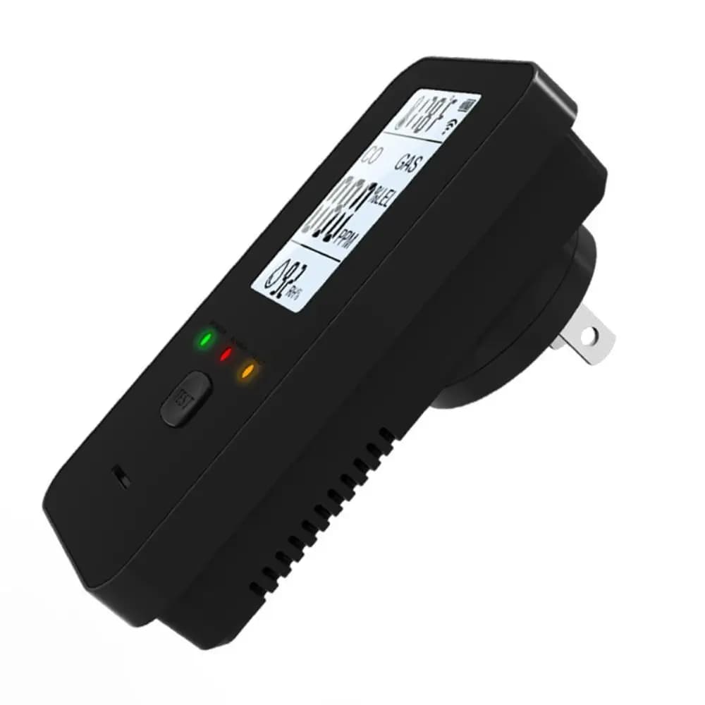 Rilevatore di Metano 4-in-1 con Segnali Visivi, Dispositivo Compatto, Rilevatore di Monossido di Carbonio, Prestazioni Stabili, Segnali Acustici