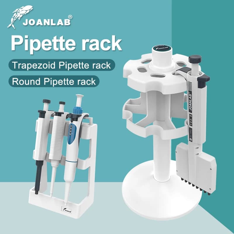 JOANLAB Support for trapezoidal pipettes for laboratory pipette racks and support for round pipettes for laboratory micropipette positioning