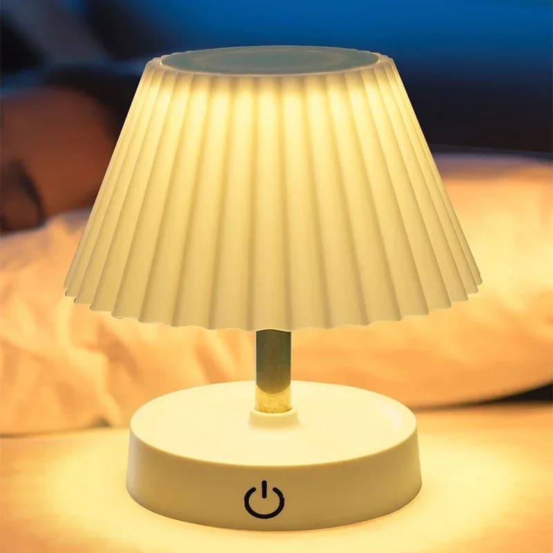 Lampada da tavolo a LED ricaricabile Retrattile Comodini Camera Comodino Lampada da lettura calda Luci notturne per camera da letto Decorazioni per la casa Luce da scrivania
