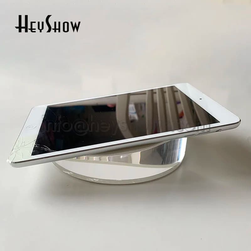 Supporto Espositivo in Acrilico per Tablet DiA 15cm, Base Rotonda Trasparente per iPad, per Negozi Esclusivi