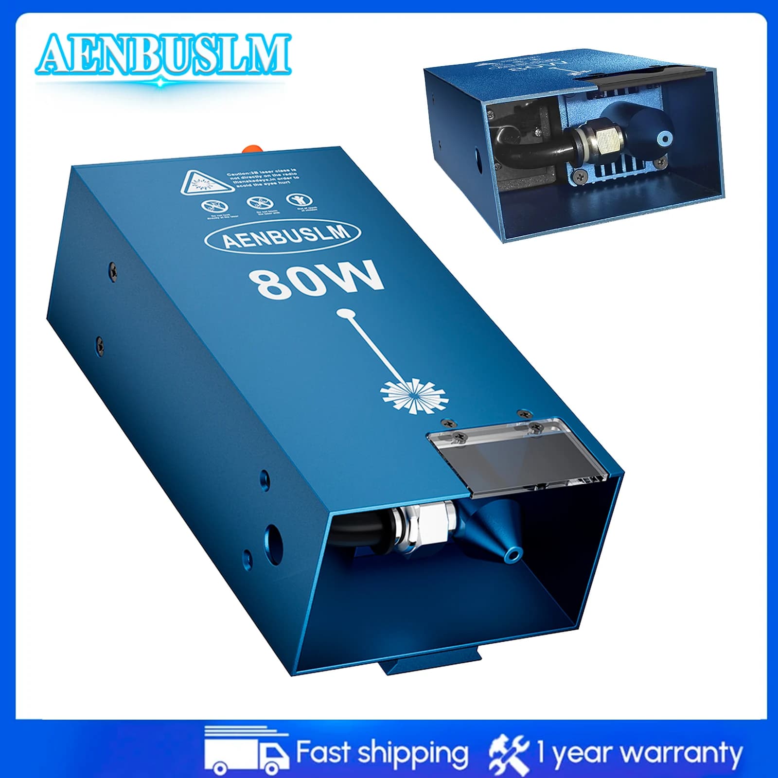 AENBUSLM Laser Module 40W / 80W with Laser Engraving Head Air Assist Laser Module Laser Engraver Head Laser Engraver Accessories for CNC Laser Engraving Machines Wood and Metal Laser Printer Laser Cutting Laser Engraving