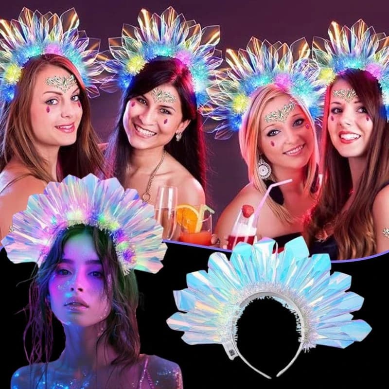 1-10 pieces illuminate the glowing circle laser band for hair decoration Halloween Christmas party gift accessories for theatre shows