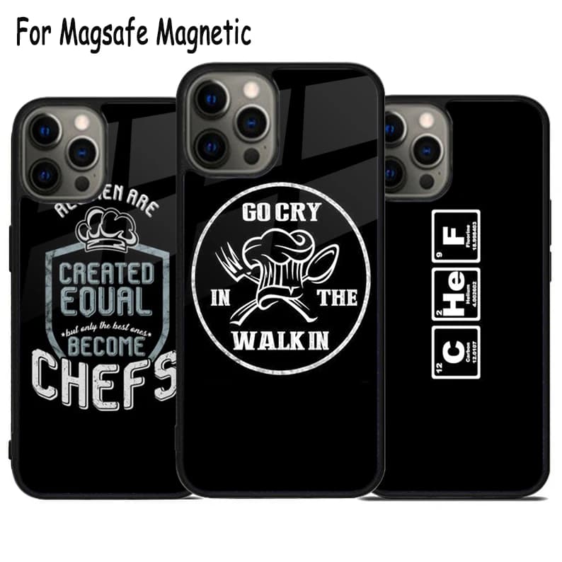 Custodia per telefono con ricarica wireless Butcher Cleaver per iPhone 17 Air 15 16 16e 14 13 11 12 Pro Max Plus, cover magnetica Magsafe con paraurti
