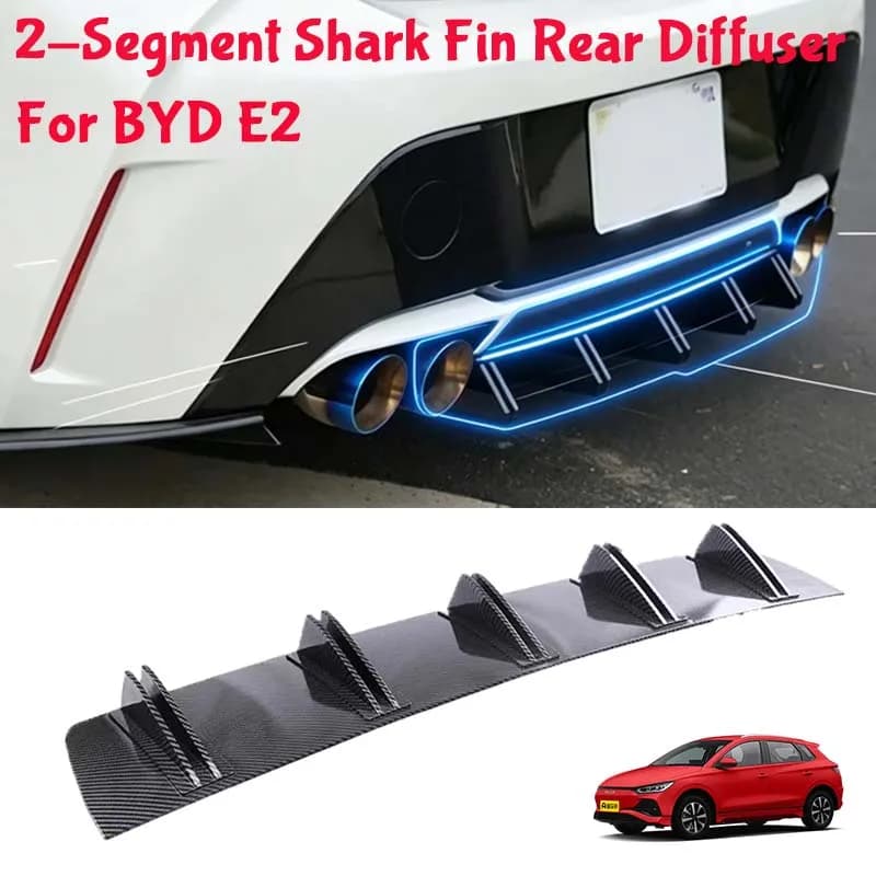For BYD E2 Shark Fin Rear Diffuser Split Chassis Spoiler Auto Aerodynamic Parts Aerodynamic Modification