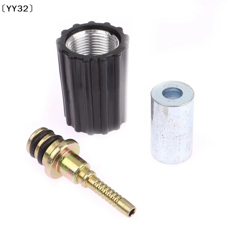 High Pressure Washer Hose Insert Fittings DN6 D15mm Ring Nut M22 Car Washer Water Cleaning Hose Pipe Fitting Twist 〔YY32〕