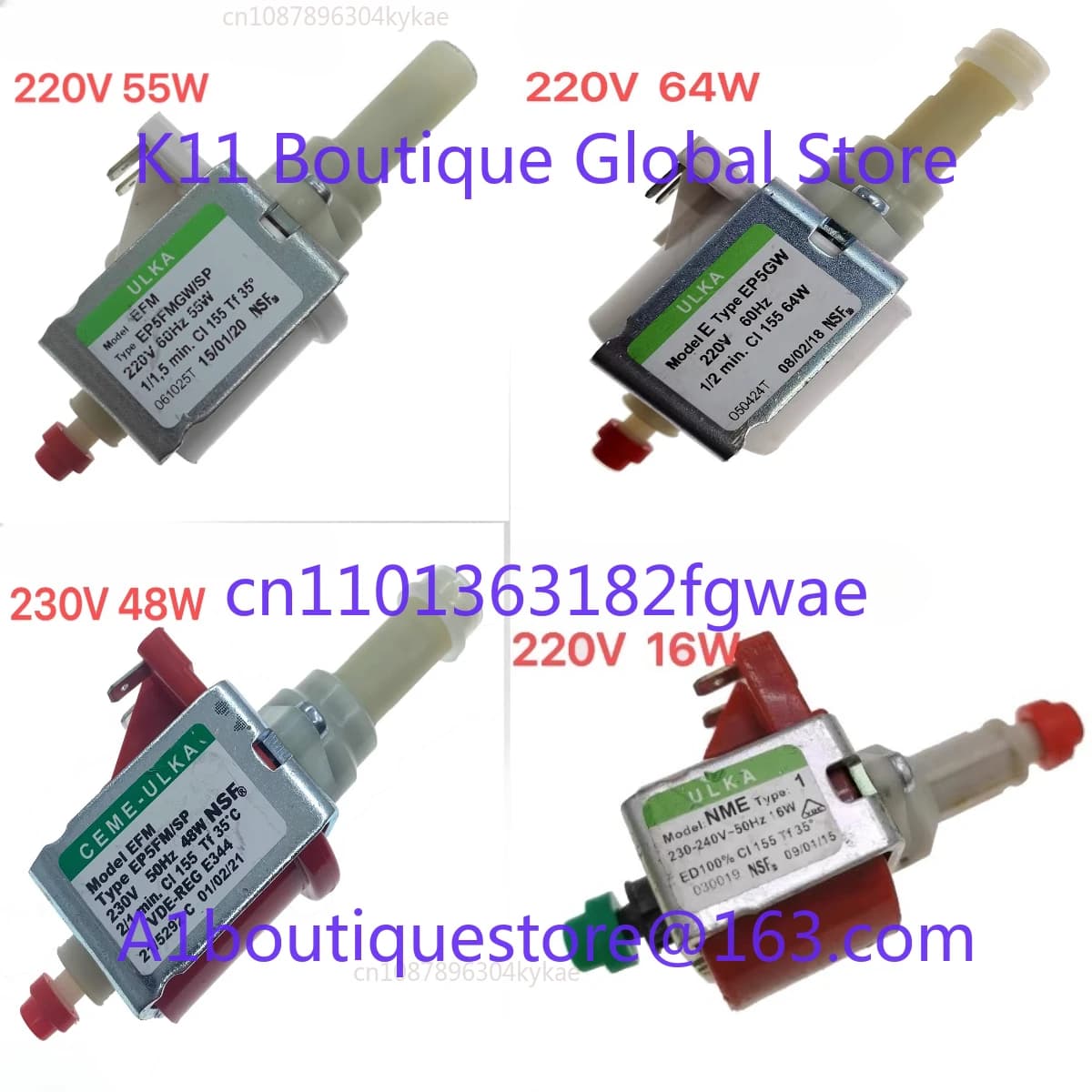 ULKA EP5FM/SP 48W 230V 50Hz Coffee Machine / Esspresso Machine Solenoid Vibratory Water Pump for DeLonghi
