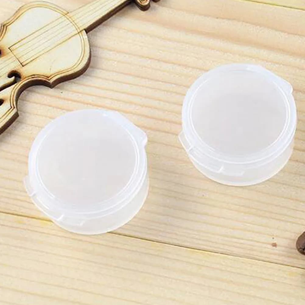 Scatola portaoggetti trasparente per tappi per le orecchie, 15 pezzi, piccola custodia rotonda in plastica trasparente per gioielli, per tappi per le orecchie, orecchini, piccoli oggetti