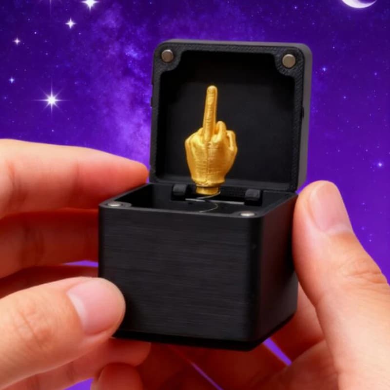 Giocattoli a sorpresa pop-up avvitati Giocattoli per stampante 3D Scherzi in scatola con dito medio Sculture Figurine Decorazioni per confezioni regalo Stampate;【-*