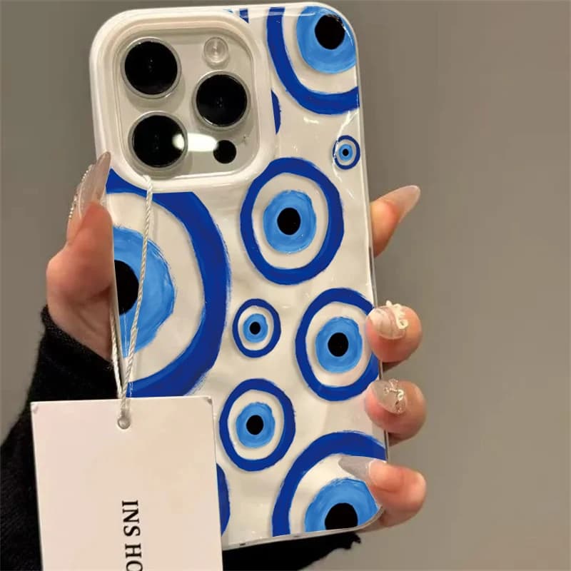 Retro Blue Eye Design Phone Case For IPhone 17 16 15 14 11 13 12 Pro Max 17 Air Shockproof Cover For IPhone 15 14 16 Plus Case