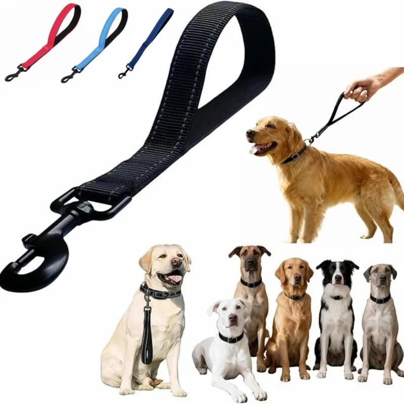 Guinzaglio Corto per Cani, Maniglia Imbottita per il Controllo del Traffico, Guinzaglio Corto in Nylon Resistente per Addestramento e Controllo Animali Domestici