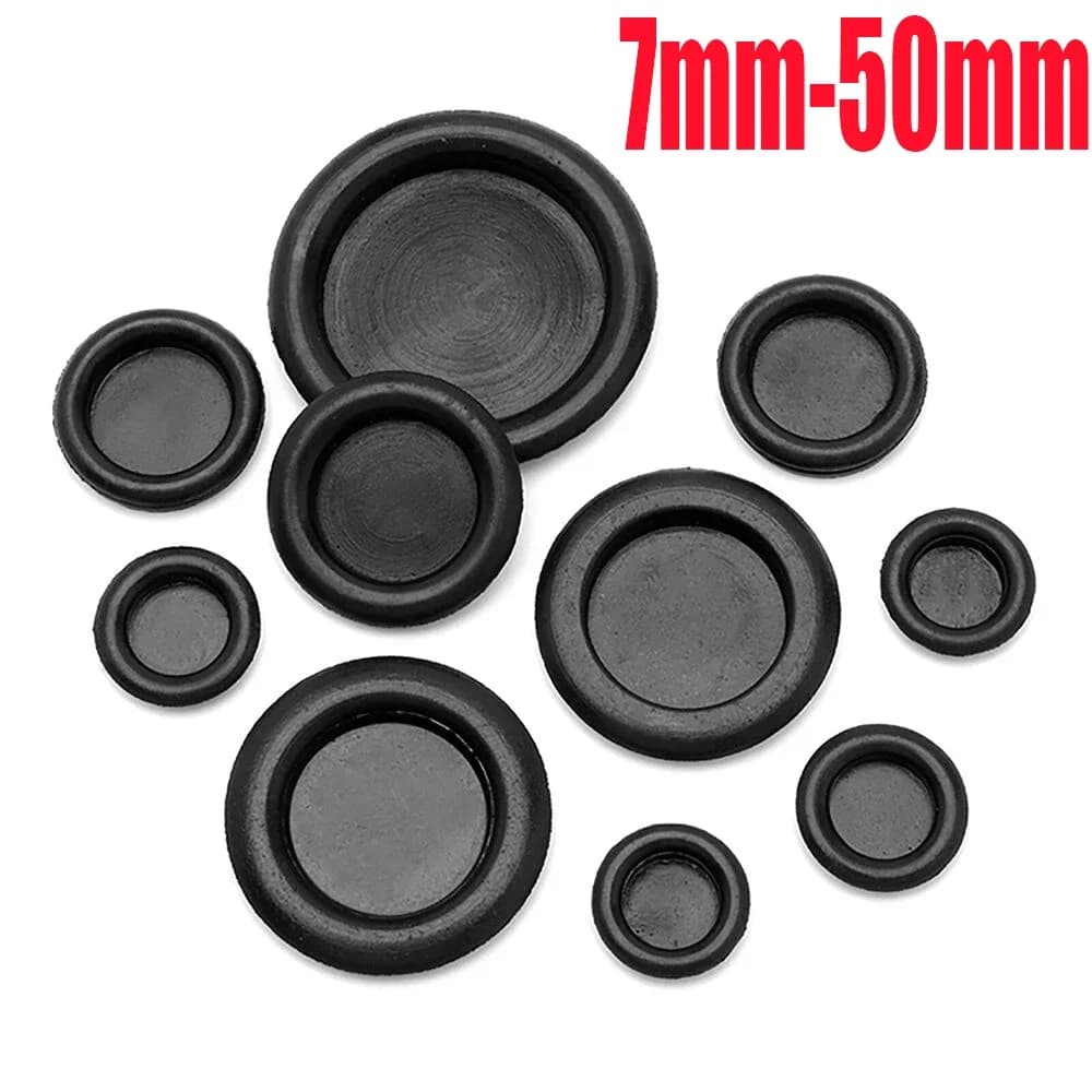 20 pcs O Rings Hole Rubber Hole 7-50mm Single Side Coil Guard Coil Machining Mats Rubber Body Mats Blind Heels Rubber Eyelets