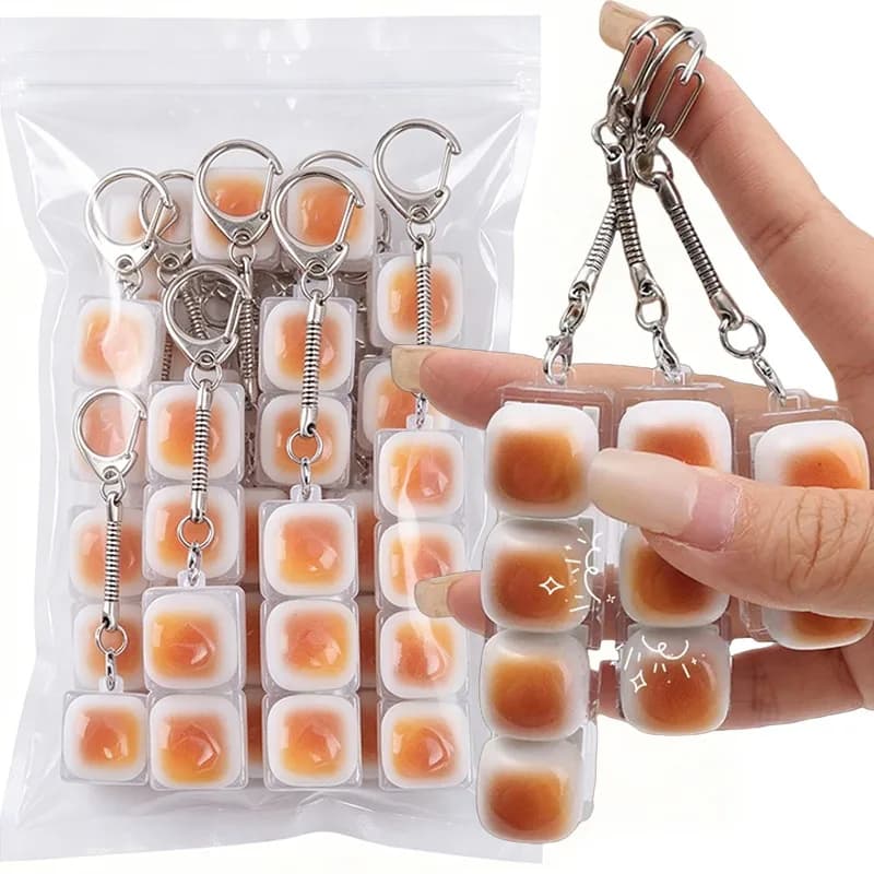 1PC Portachiavi Antistress a Forma di Tasto di Macchina da Scrivere, Giocattolo da Dito, Ciondolo Creativo, Regalo, Giocattolo da Scrivania