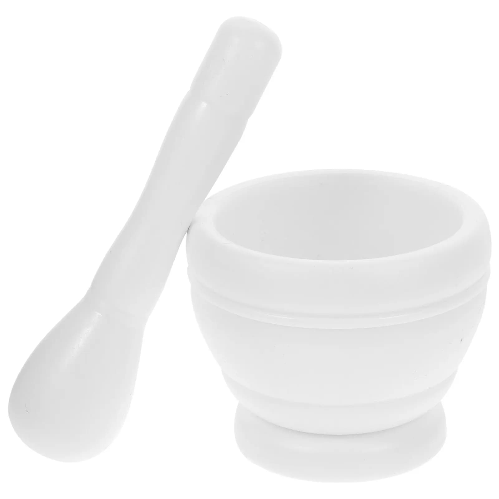 Set di Mortaio e Pestello per Aglio, Peperoncino, Zenzero e Spezie, Ciotola in Plastica Riutilizzabile per Macinare, Utensile da Cucina