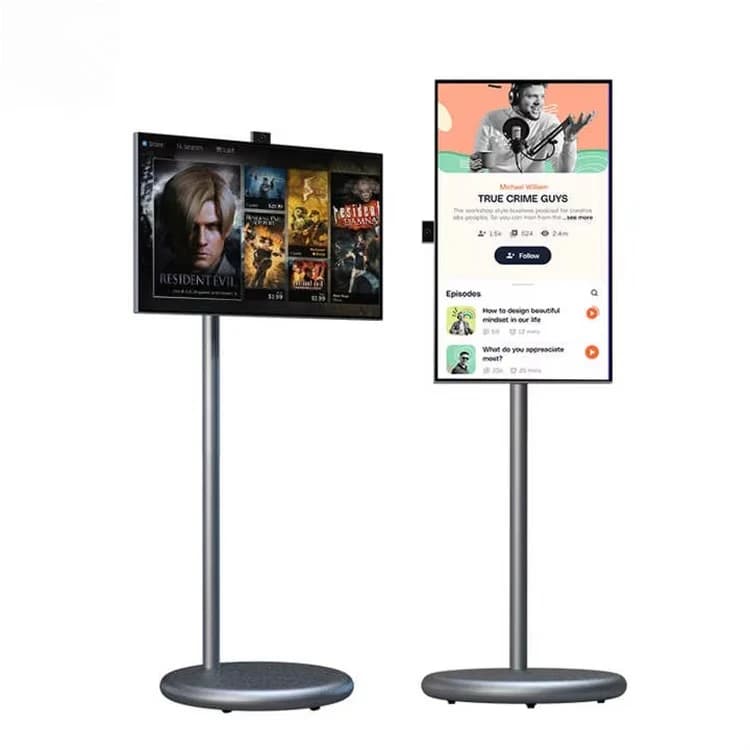 TV Interattiva Portatile Smart da 22, 27, 32 Pollici con Android 13, WiFi, Retroilluminazione LED e Monitor Touch Screen con Supporto
