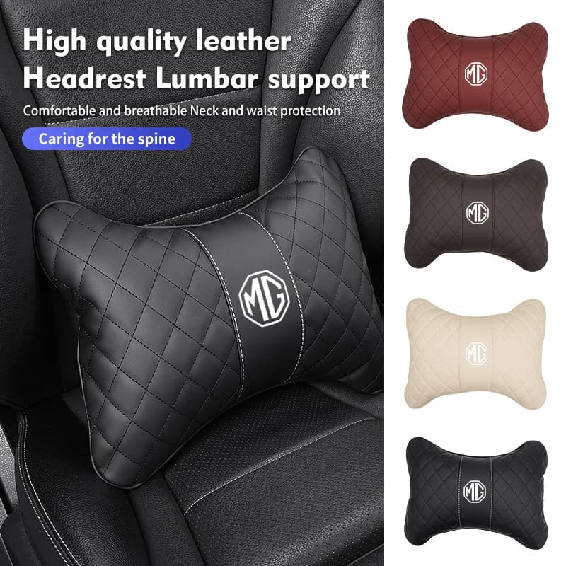 Universal Car Seat Headrest Neck Pillow Lumbar Back Support For MG 3 5 6 7 HS ZS GS Hector TF GT ZR
