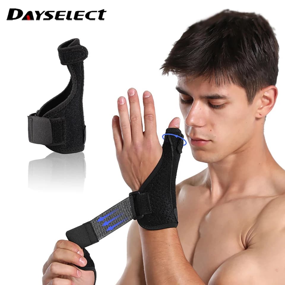 1 pz protezione per il polso del pollice sportivo ventilazione pressurizzata protezione per le dita regolabile supporto per piastra in acciaio incorporata palestra tennis uomo donna