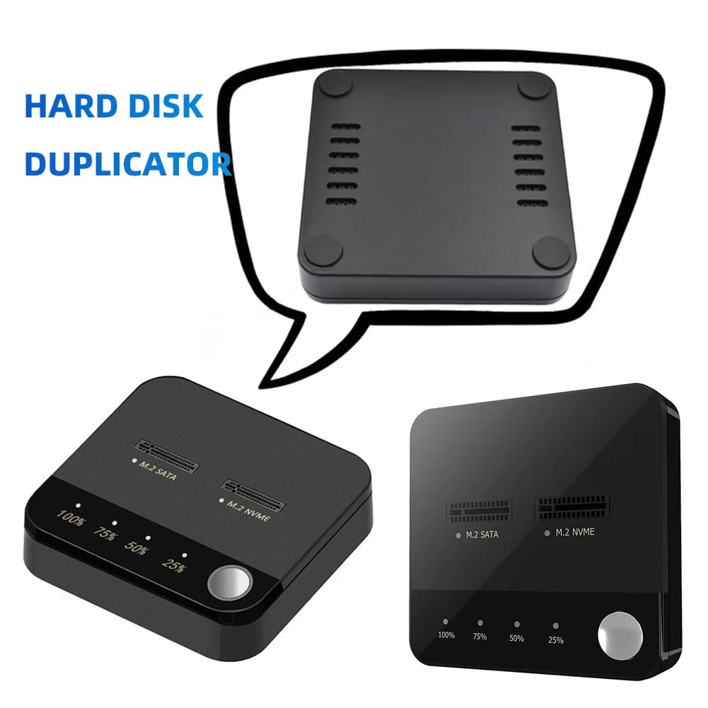 Duplicatore/Docking Station M.2 SATA/NVMe Dual-Bay per Clonazione Offline di Hard Disk e SSD