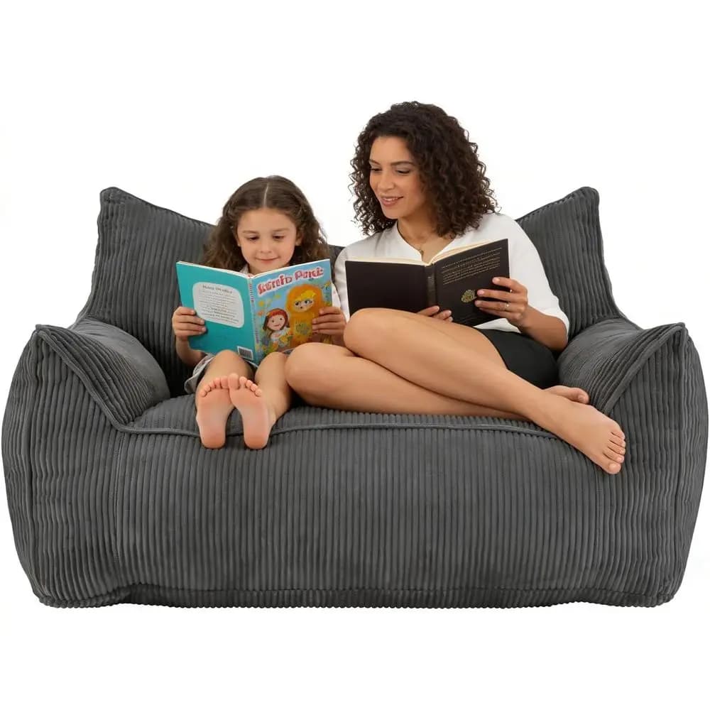Poltrona Sacco Gigante in Peluche, Sdraio Oversize Accogliente con Imbottitura, Divano Confortevole per Adolescenti e Adulti, Ideale per Gaming, Lettura