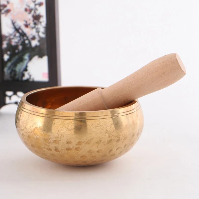 [k]1 Set Of Singing Bowls -100% Hand-Hammered In Nepal Sound Bowl For Meditation, Yoga, Chakra, Meditation Accessories