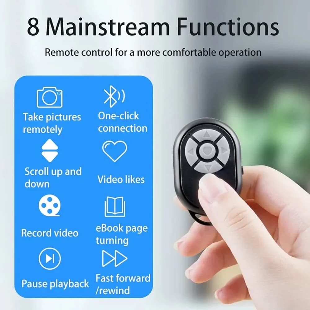 Telecomando Bluetooth per iPhone Xiaomi Redmi Samsung Telefono cellulare Telecomando universale Selfie Stick Controller per fotocamera Bluetooth