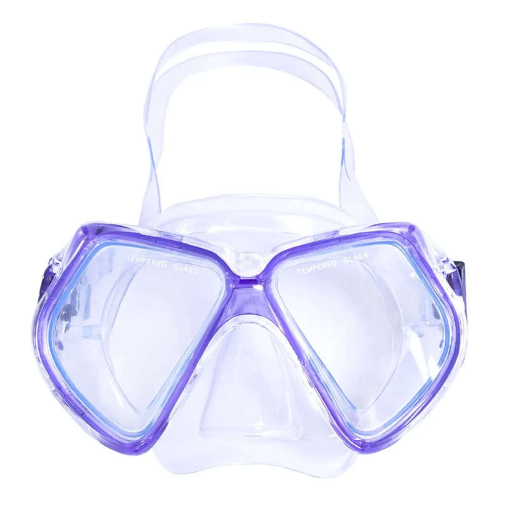Summer Adjustable Strap Snorkel Mask Tempered Glass With Nose Cover Diving Glasses Large Frame Wide View Underwater Mask Unisex