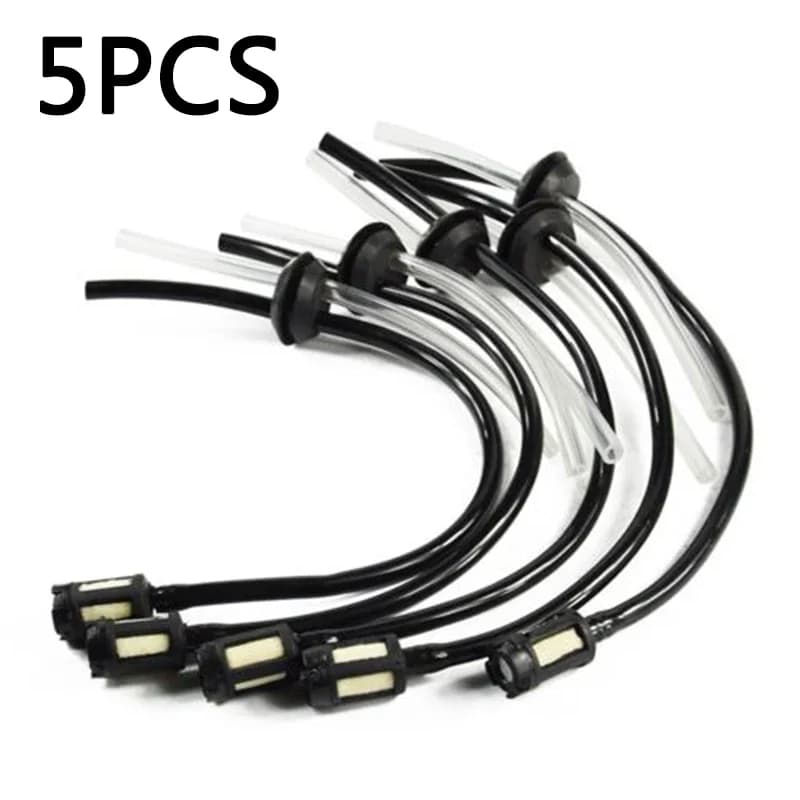 5X Fuel Filter Pipes Fuel Hose Seal Hedge Kit Garden Power Tools Spare Part For Trimmer Trimmer Brush Cutter Repair Accessories