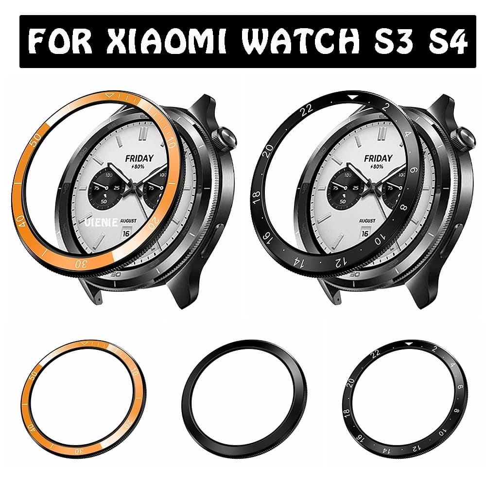 Per Xiaomi Watch S4 S3 Coperchio dell'anello della lunetta Custodie per anelli protettivi in plastica per smartwatch Accessori per guscio protettivo antigraffio