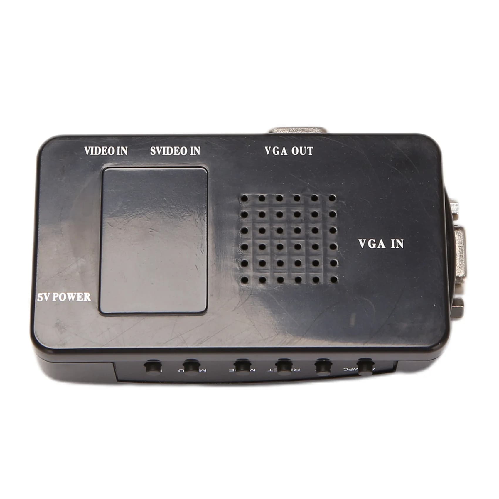3X AV To VGA Adapter RCA VGA Converter PC RCA Composite S-Video AV Input To PC VGA LCD Output Converter Switch Box