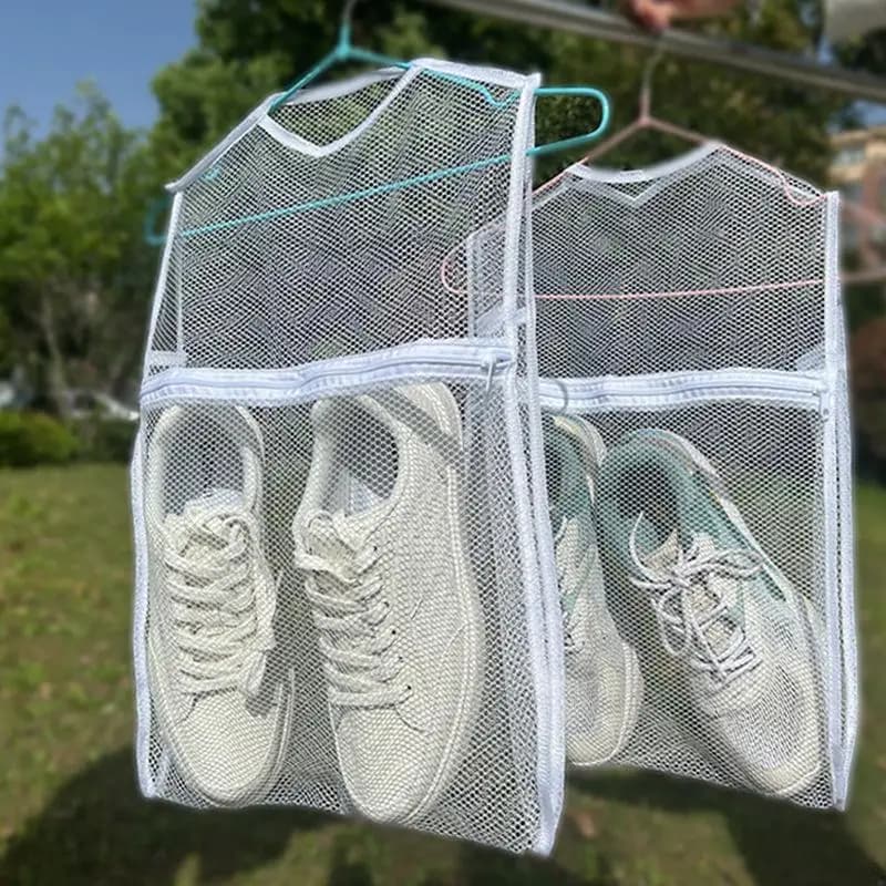 Mesh Gymnastics Shoe Washer Bag Durable Fabric Lingerie for Shoes Clothing Dolls Reusable Air Drying Network Bag for Men Women Kids