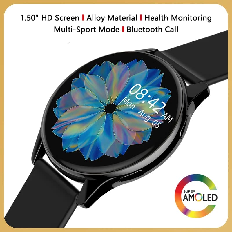 1.50-inch AMOLED Smart Watch Men Women Full Touch Screen Sports Fitness IP67 Waterproof Bluetooth For Android IOS Smartwatch