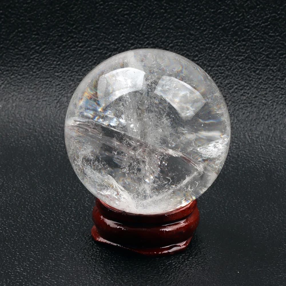 45 Mm A+ Rock Quartz Ball Hand Carved Big Crystal Sphere Figurine, Natural Stone Crystal Ball, Craft Art, Chakra, Home Decor