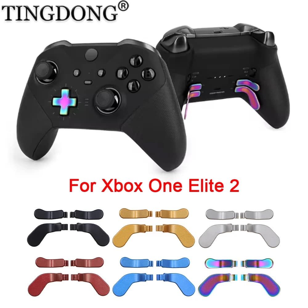4 in 1 Paddle in Metallo, Grilletto e Pulsante Posteriore per Controller Xbox One Elite 2, Accessori e Parti per Gamepad