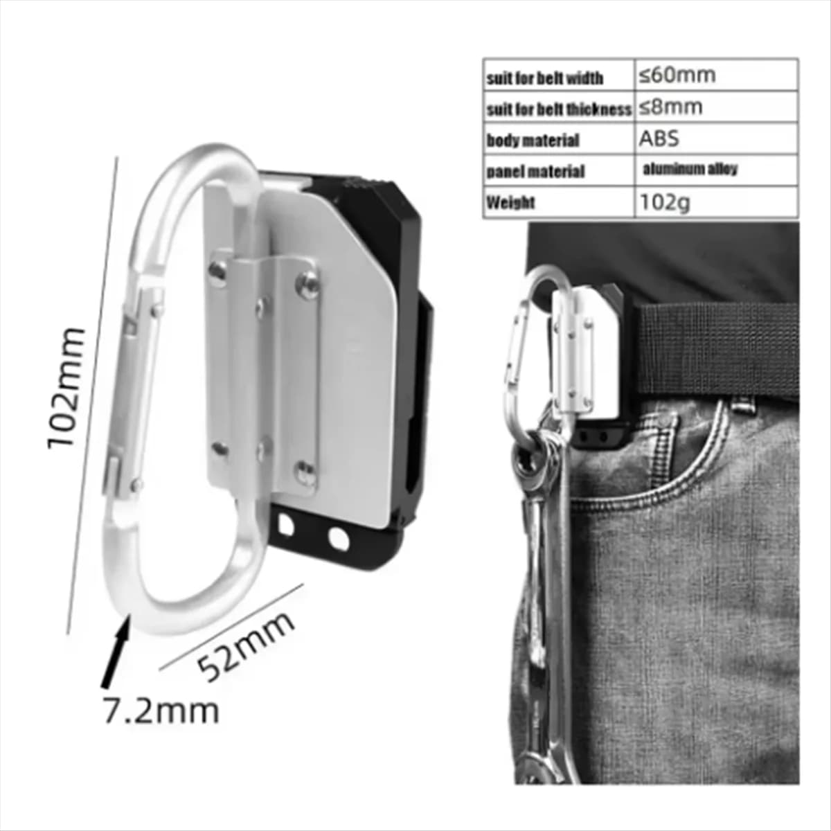 ABNJ Multiuso Fibbia Gancio Supporto Cintura Misura di Nastro Trapano Elettrico Nastro Chiave Elettrica Martello Strumenti Accessori