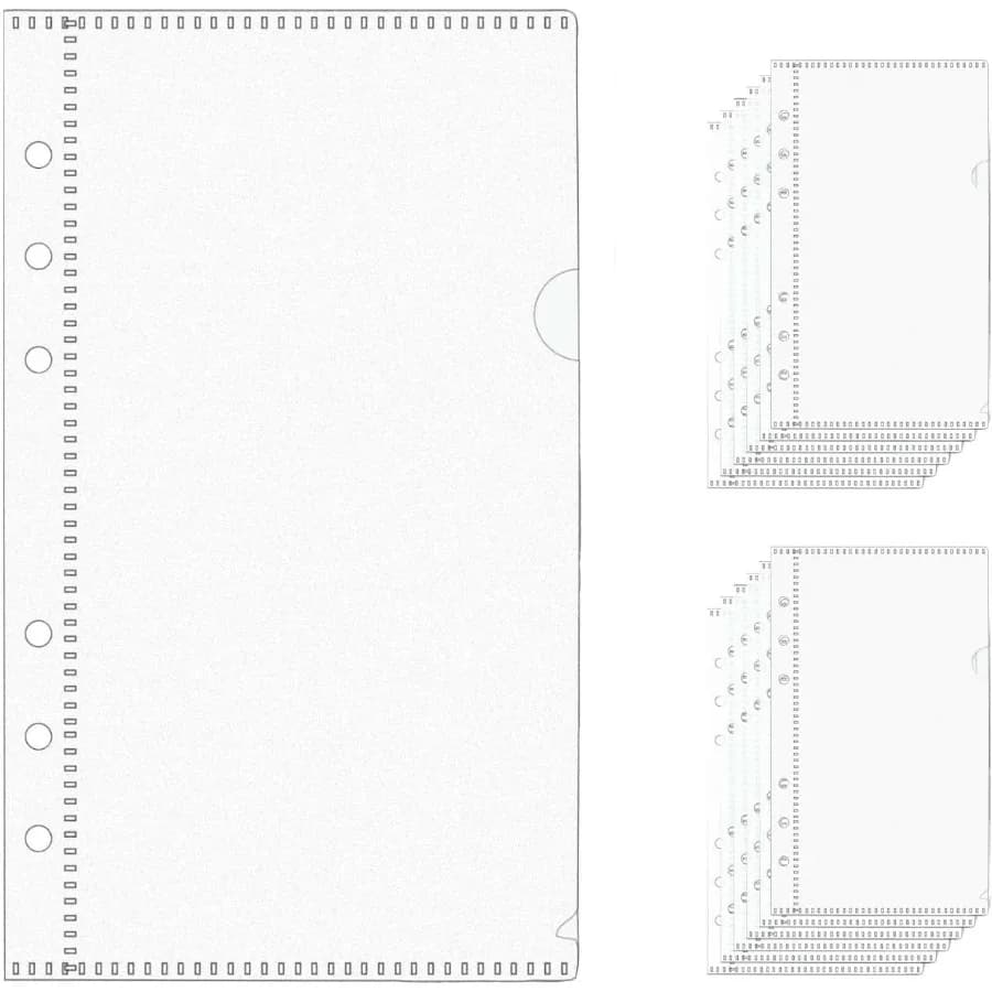 12 buste per contanti senza cerniera buste per raccoglitori A6 buste per pianificatore in PP gelo inserti per fogli di protezione per raccoglitori a 6 anelli organizer accessori
