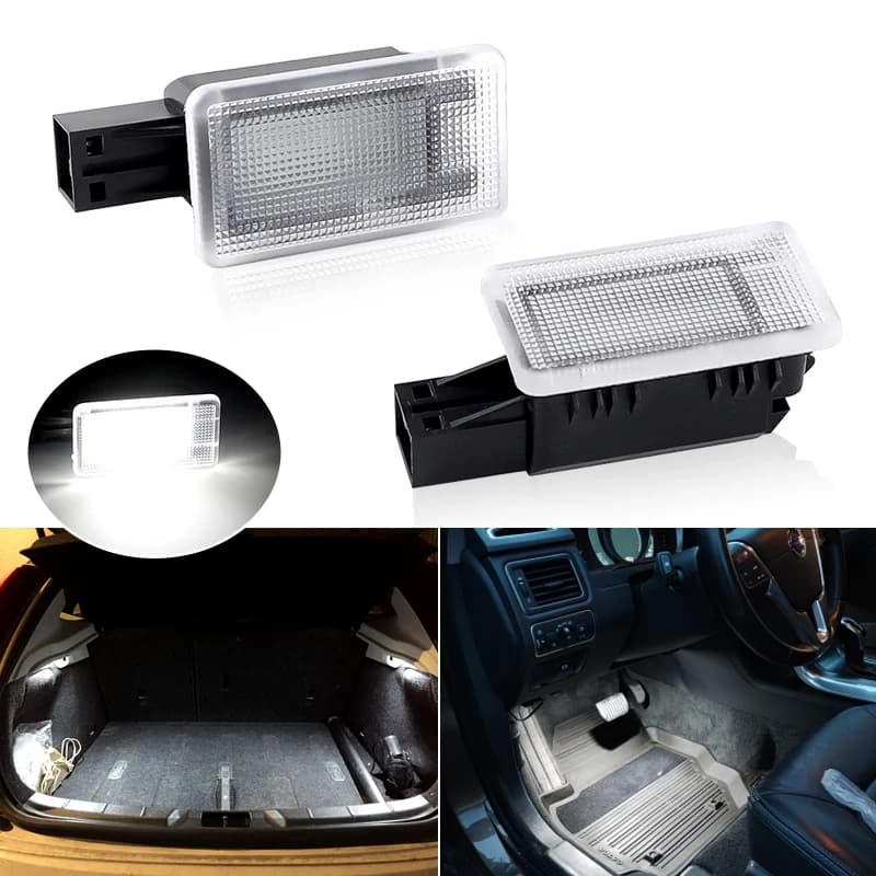 2PCS Per Volvo V40 V40CC V60 S60 S80 XC40 XC60 XC90 LED Cortesia Bagagli Tronco Boot Luce Treino Porta di Benvenuto Lampada Senza Errore