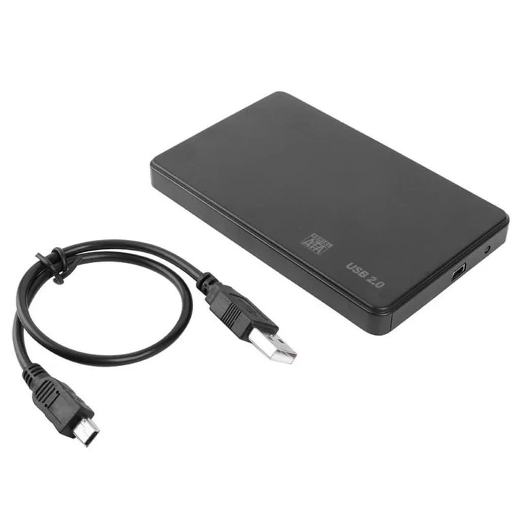 USB 2.0 2.5 Inch Tool‑Free SATA Hard Drive Enclosure for SATA HDD SSD, Screw‑Less External Disk Case