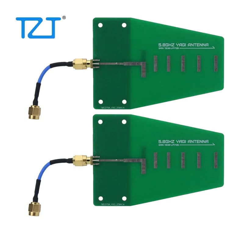 TZT 2PCS HamGeek HG1726A-5.8G 13dBi Antenne direzionali Antenne Yagi per stazione base WiFi Bluetooth Drone Ponte di rete