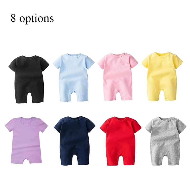 2025 2 pz/set Neonato 100% Vestiti di Cotone Solido A Maniche Corte Boxer Breve Pagliaccetti Tuta Pigiama Delle Ragazze Dei Ragazzi 1-24 Mesi