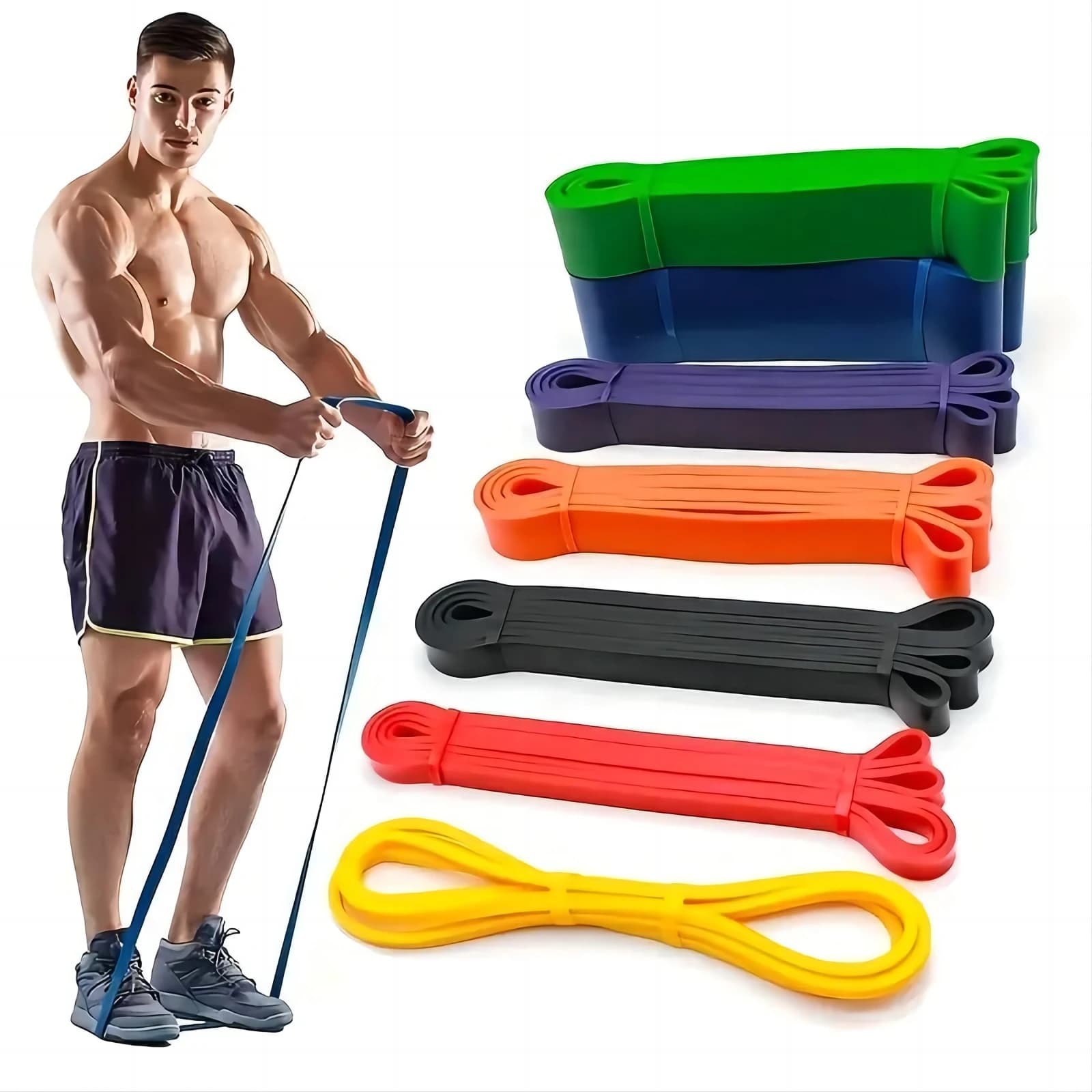 Traction Resistance Facts Fitness Service Exercise Training Band Powerlifting Elastic Mobility Support for Home Training