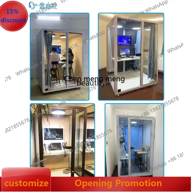 cn8617 ssNew Light Luxury Room Home Mini K Bar Macchina per karaoke Canto K Camera in vetro insonorizzato Canto Bar Macchina Camera familiare M