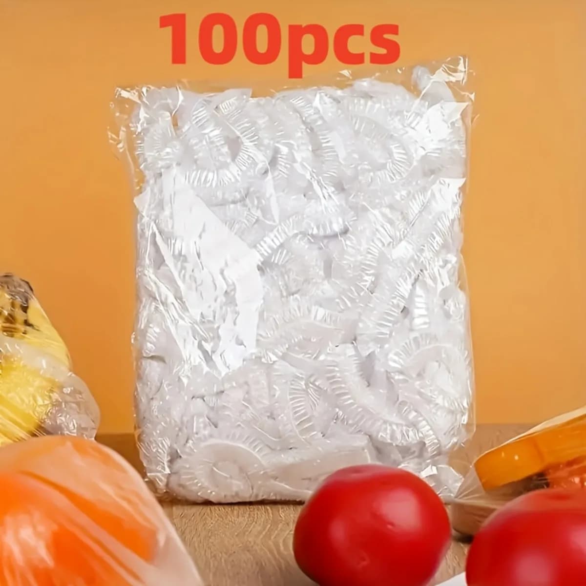 Confezione da 100 Coperchi in Plastica Monouso per Alimenti, Trasparenti, Flessibili, Antipolvere, Multiuso per Ciotole, Piatti, Frutta, Verdura, Contenitori, Sigillanti per la Conservazione Quotidiana degli Alimenti in Casa e in Cucina, Accessori per la Conservazione degli Alimenti