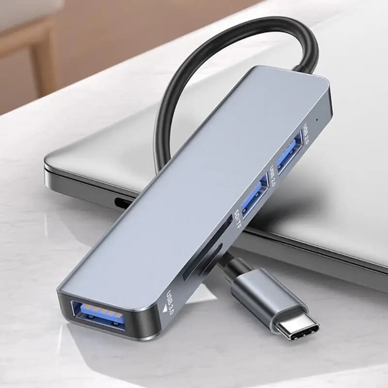 Docking station da USB tipo C a HDTV in metallo con USB USB 2.0 e slot per schede memoria per dispositivi digitali HX5E