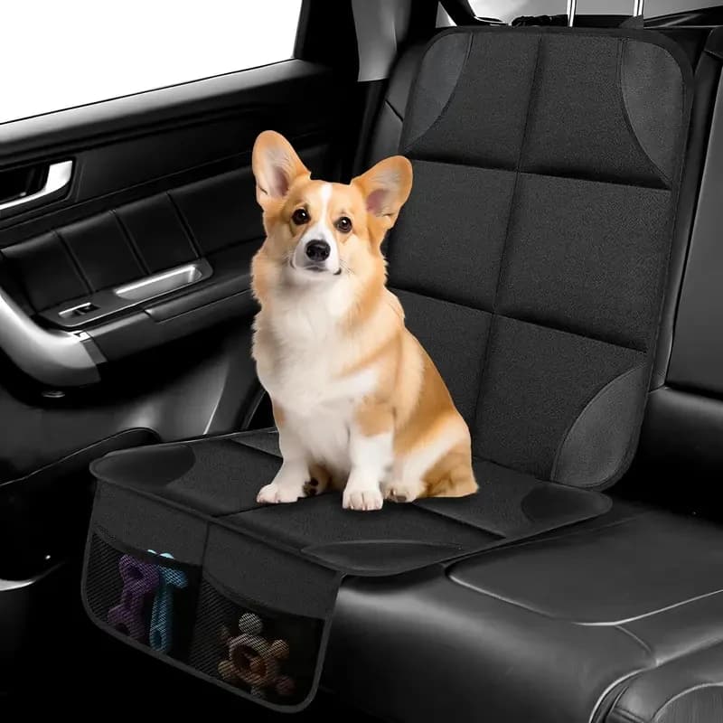 Universal Auto Seat Protection Pad Adjustable Straps Waterproof Easy Clean Car Seat Cover