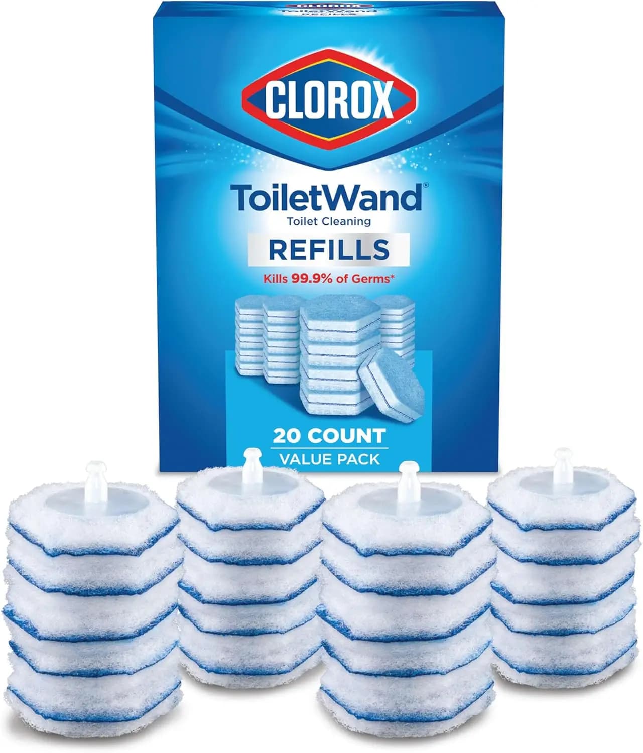 Ricariche per Pulitore WC, Spazzola per WC Originale, Confezione da 20 Pezzi per Facile Pulizia del Bagno
