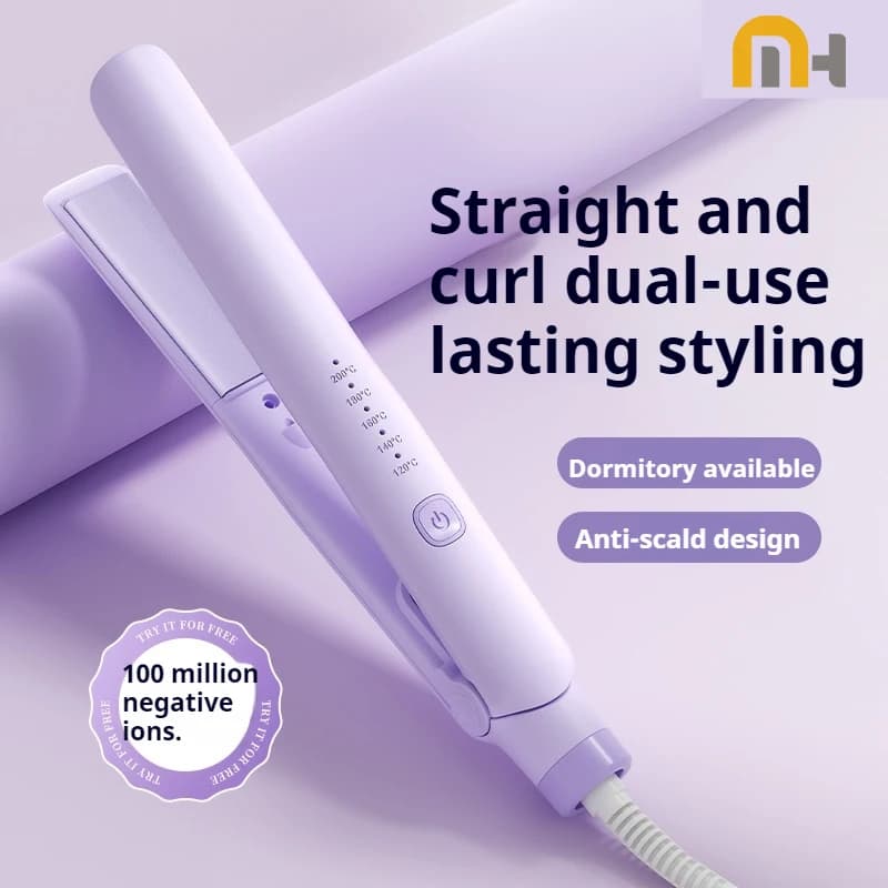 Professional Ionian Hair Plate in Ceramic and Iron 2 in 1 - Titanium Plates, Quick Heating 140-220 ° C Hair styling tool