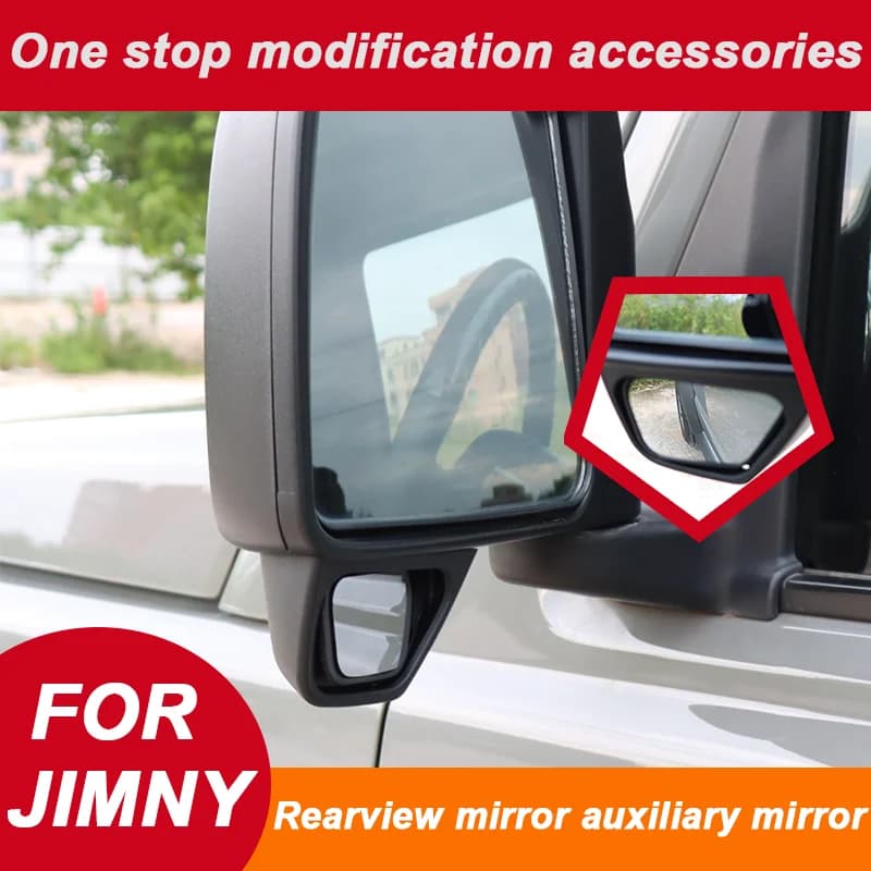 Specchietto Convesso Grandangolare per Punti Ciechi per Suzuki Jimny JB64 JB74 2019-2025, Accessorio Ausiliario per Parcheggio e Retromarcia